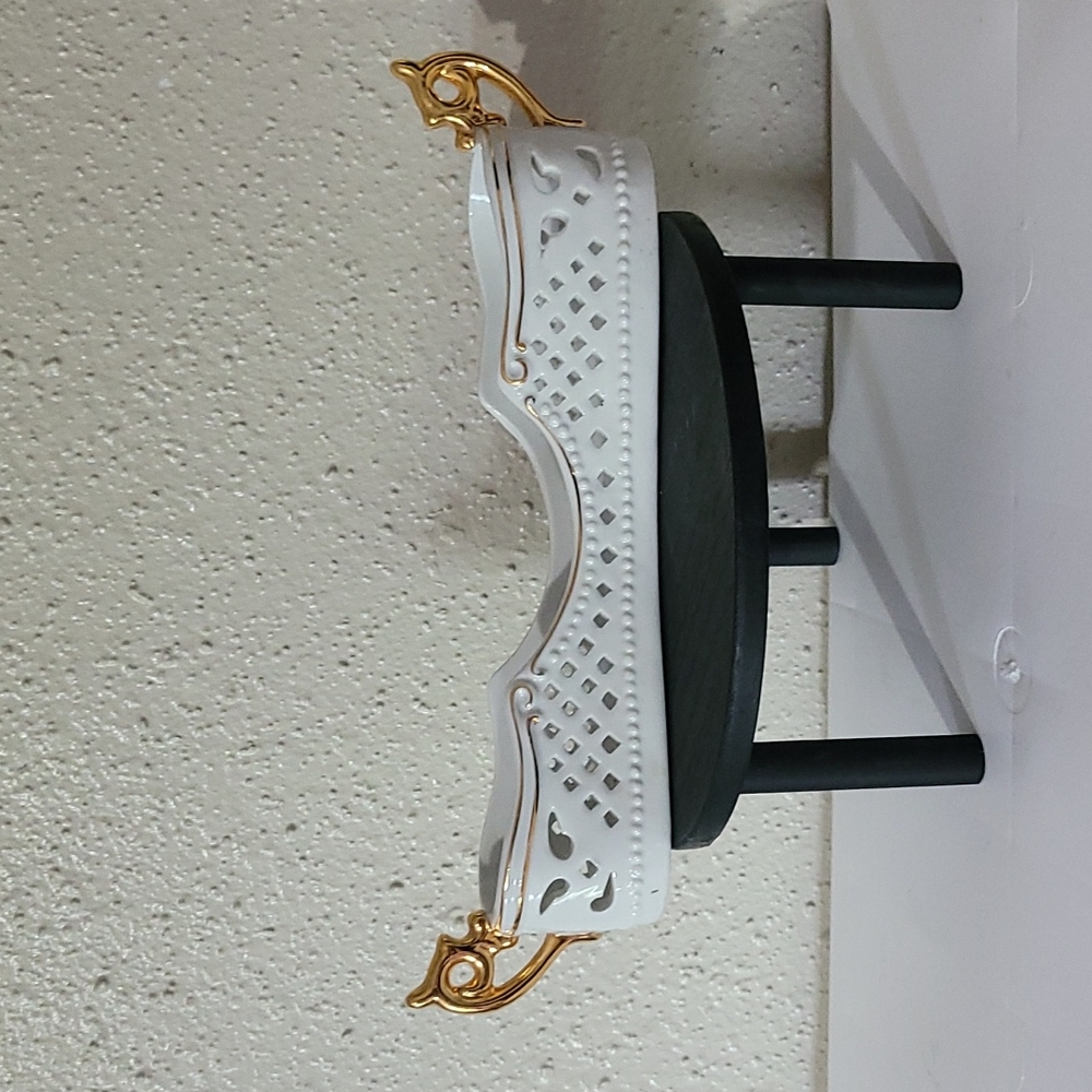 Vintage Porcelain Utensil Caddy